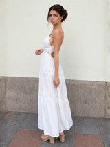 Victoria - Vestido Midi Encaje Marfil
