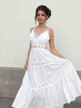 Victoria - Vestido Midi Encaje Marfil