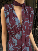 Vestido Venezia Borgoña Floral