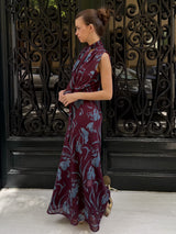 Vestido Venezia Borgoña Floral