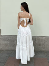 Victoria - Vestido Midi Encaje Marfil