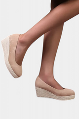 Luna - Zapatos de Plataforma con Suela Trenzada Estilo Espadrille