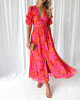 Clara - Vestido largo Tropical Radiance