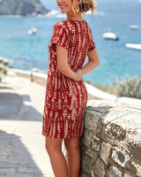 Marina | Vestido estampado con botones