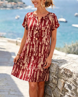 Marina | Vestido estampado con botones