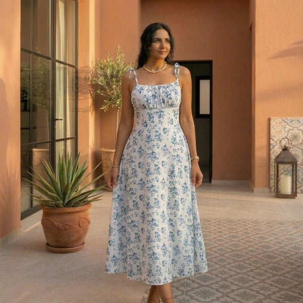 Noemi - Playero con tirantes finos y estampado floral