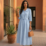 Paula - Vestido clásico ligero de lino