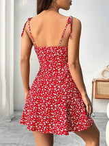 Lara - Vestido playero con tirantes finos y estampado floral