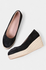 Luna - Zapatos de Plataforma con Suela Trenzada Estilo Espadrille
