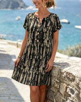 Marina | Vestido estampado con botones