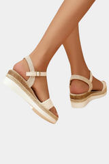 Dana - Sandalias de Cuña con Detalle Trenzado