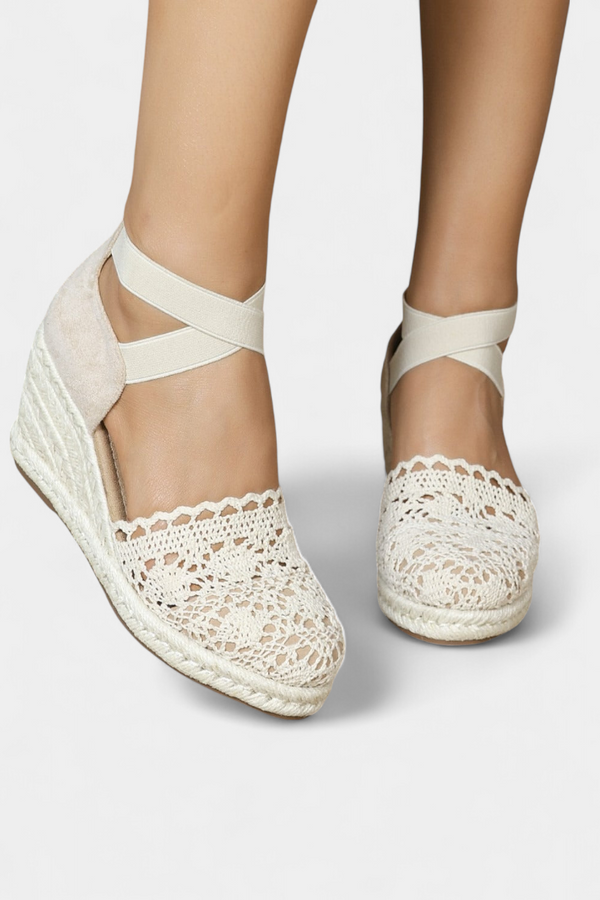 Nala - Espadrilles de Cuña con Encaje Artesanal