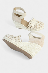 Nala - Espadrilles de Cuña con Encaje Artesanal