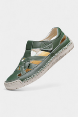 Kaila - Sandalias Ergonómicas de Cuero Sintético con Corte Lateral