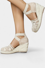 Nala - Espadrilles de Cuña con Encaje Artesanal